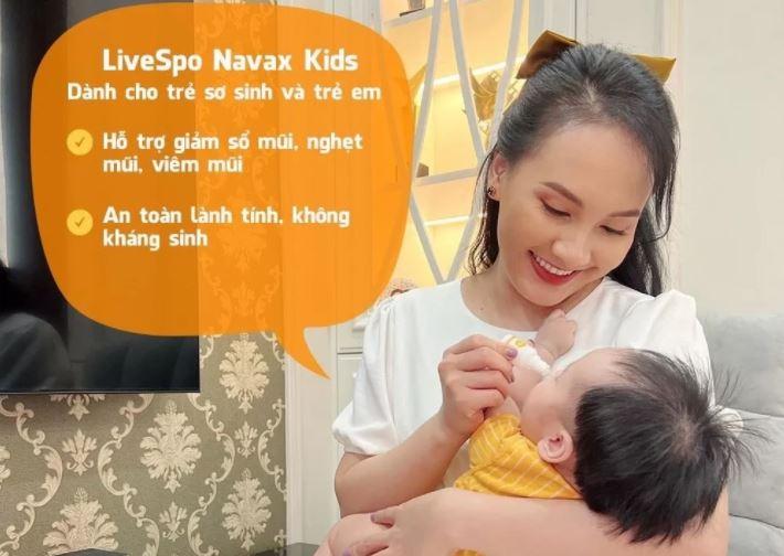 Xịt mũi LiveSpo Navax Kids - nước muối sinh lý bào tử lợi khuẩn