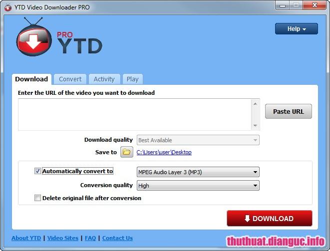 Phần mềm YTD Video Downloader